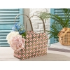 Royal Stripe Basket 39 x 17 x 26 Cm - Grey / Red