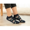 Jasmin Cotton Women's Short Cuffed Socks 36 - 40 - Navy Blue