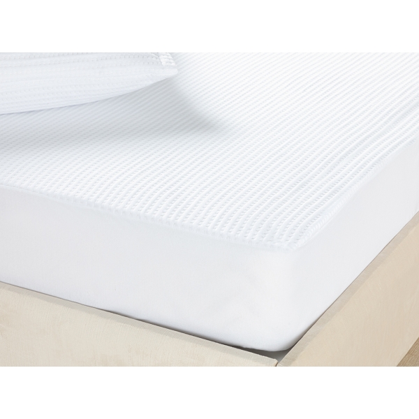 Deluxe 3D Waterproof Single Mattress Cover 100 x 200 + 30 Cm - White