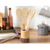 4 Pieces Lina Bamboo Serving Set 16 Cm - Plum