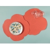 2 Pieces Blossom Artificial Leather Placemat Set 40 Cm - Light Pink