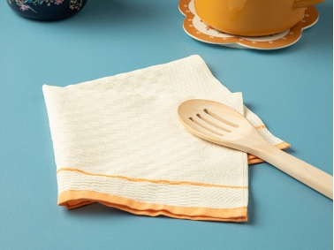 Modern Square Cotton Polyester Drying Towel 37 x 34 x 10 Cm - Orange