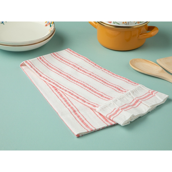 Musy Cotton Frilly Drying Towel 40 x 60 Cm - Dark Pink