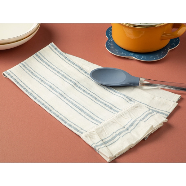 Musy Cotton Frilly Drying Towel 40 x 60 Cm - Blue