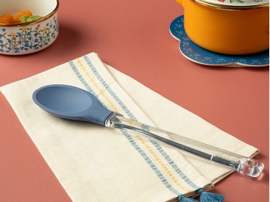 Haky Silicone Serving Spoon 29 Cm - Blue