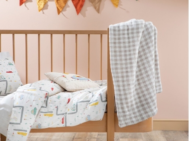 Fluffy Acrylic Knitwear Baby Blanket 80 x 80 Cm - Beige