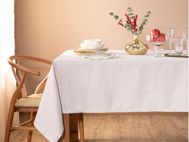 Royal Stars Polyester Tablecloth 150 x 220 Cm - Rose Gold