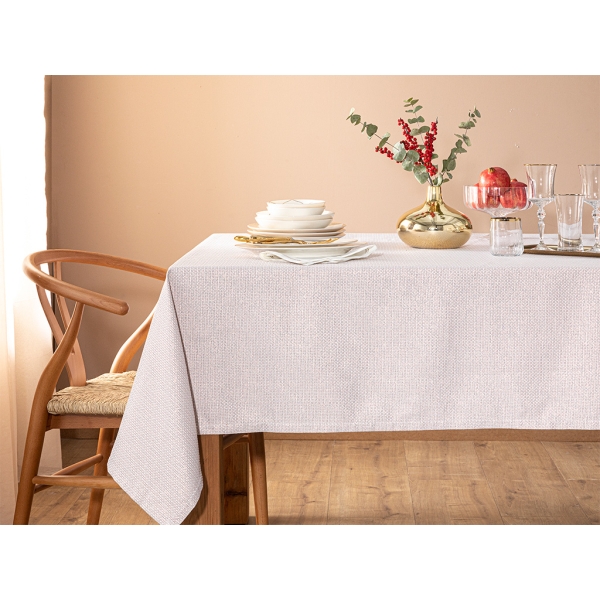 Royal Stars Polyester Tablecloth 150 x 220 Cm - Rose Gold