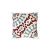 Tulum Punch Decorative Cushion With Filling 43 x 43 cm - Light Beige / Blue Green / Red