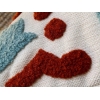Tulum Punch Decorative Cushion With Filling 43 x 43 cm - Light Beige / Blue Green / Red