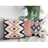 Vermont Punch Decorative Cushion With Filling 43 x 43 cm - Light Beige / Dark Grey / Pink / Navy Blue