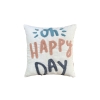 Happy Day Punch Decorative Cushion With Filling 43 x 43 cm - Light Beige / Pink / Blue Green / Grey