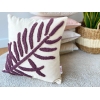 Morado Punch Decorative Cushion With Filling 43 x 43 cm - Light Beige / Plum