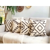 Nabu Punch Decorative Cushion With Filling 43 x 43 cm - Light Beige / Brown Grey