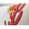 Opuntia Punch Embroidered Armchair 75 x 72 x 84 cm - Light Beige / Green / Desert / Red 