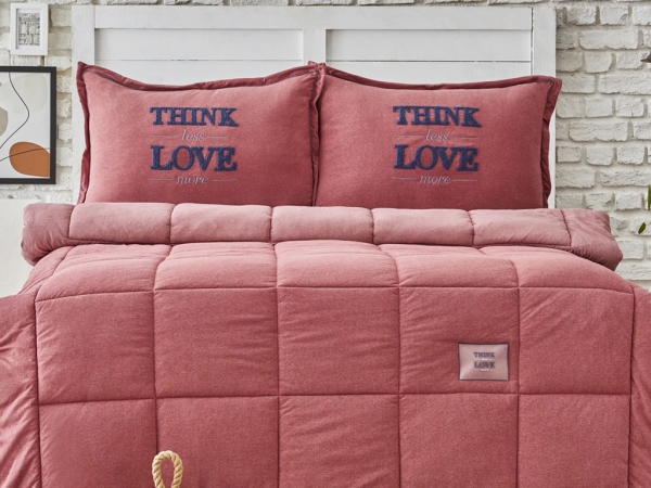 3 Pieces Softy Single Bedspread Set 160 x 220 - Red