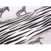 2 Pieces Zebra Single  Duvet Cover Set 160 x 220 cm - Black / White