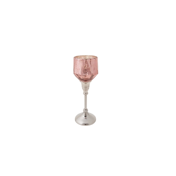 Lucca Tealight Candle Holder 24 cm - Pink