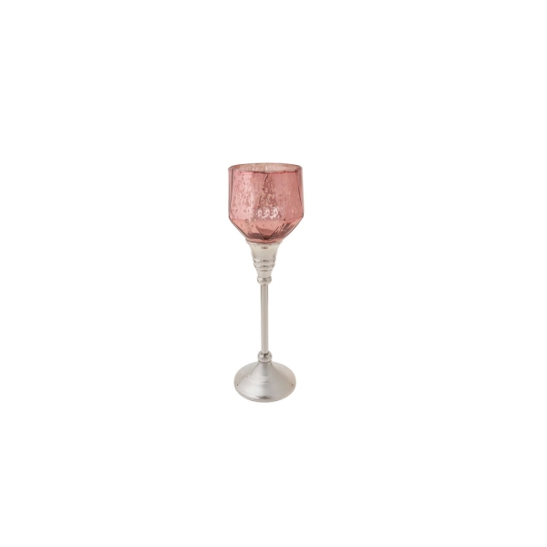 Lucca Tealight Candle Holder 28 cm - Pink