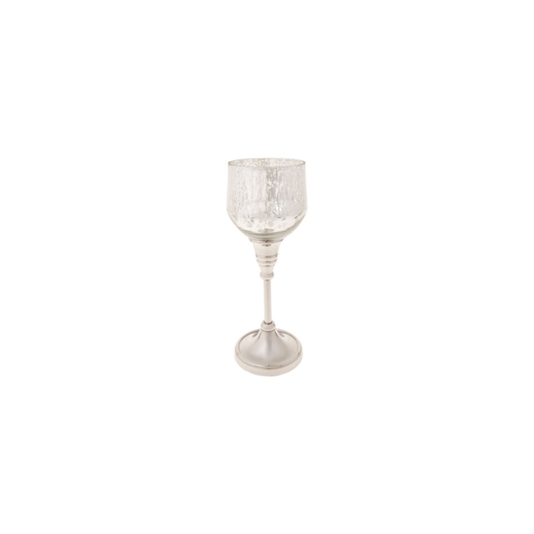 Lucca Candle Holder 24.75 cm - Silver