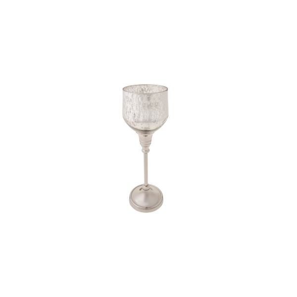 Lucca Candle Holder 28 cm - Silver