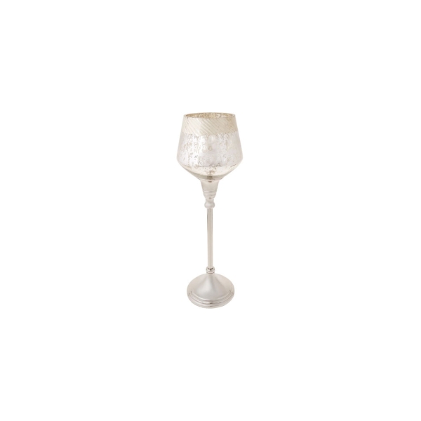 Lucca Candle Holder 35.5 cm - Silver