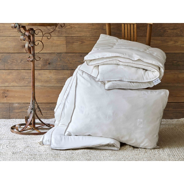 2 Pieces Wool Quilt Single 155 x 215 cm ( 300 gr/m2 ) - White