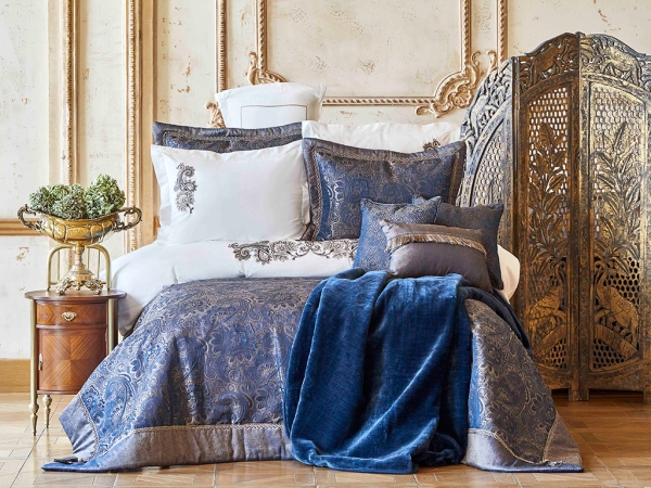13 Pieces Venita Double Bedding Set 200 x 220 cm - Dark Blue