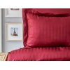 4 Pieces Charm Bold Cotton Satin Single Duvet Cover Set 160 x 220 cm - Red