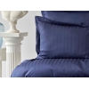3 Pieces Charm Bold Cotton Satin Single Duvet Cover Set 160 x 220 cm - Navy Blue