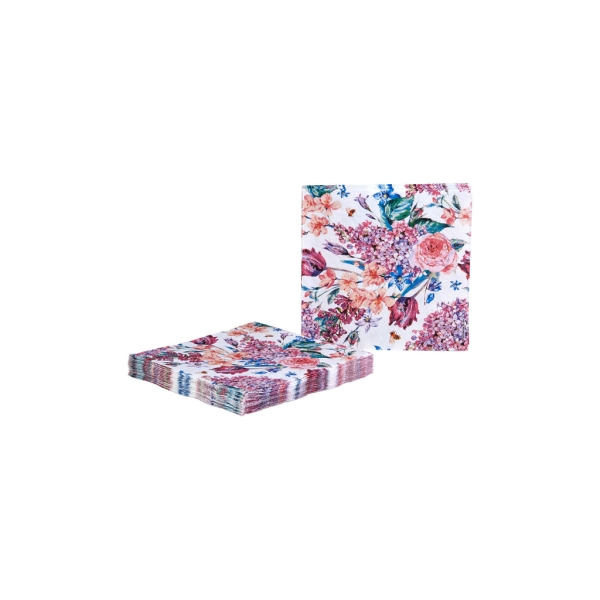 Flower Composition Napkin 16 x 16 cm - Multi Color