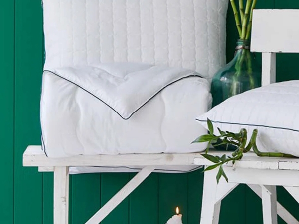 2 Pieces Bamboo Single Quilt 155 x 215 cm With 1 x Pillow - White 