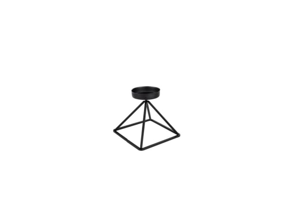 Geometry Candle Holder 13 x 13 cm - Black 