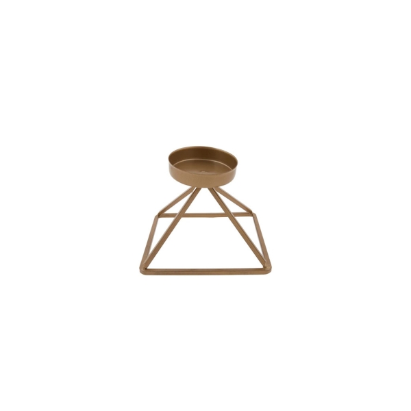 Geometry Candle Holder 13 x 13 cm - Gold