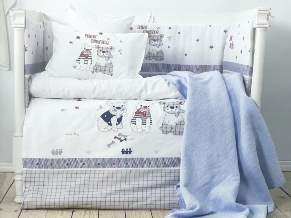 13 Pieces Best Friends Applique Embroidery Baby Set 100 x 150 cm - Multicolor