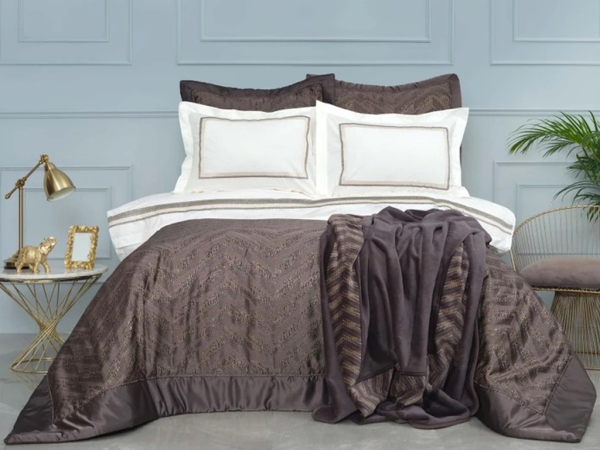 10 Pieces Olympia Double Dowry Set 200 x 220 cm - Anthracite