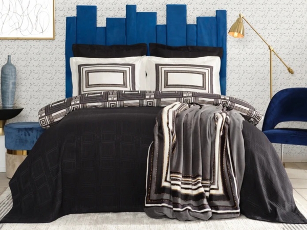 8 Pieces Carisa Double Winter Set 200 x 220 cm - Black 