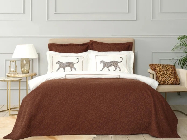 3 Pieces Wild Double Bedspread Set 240 x 250 cm - Brown