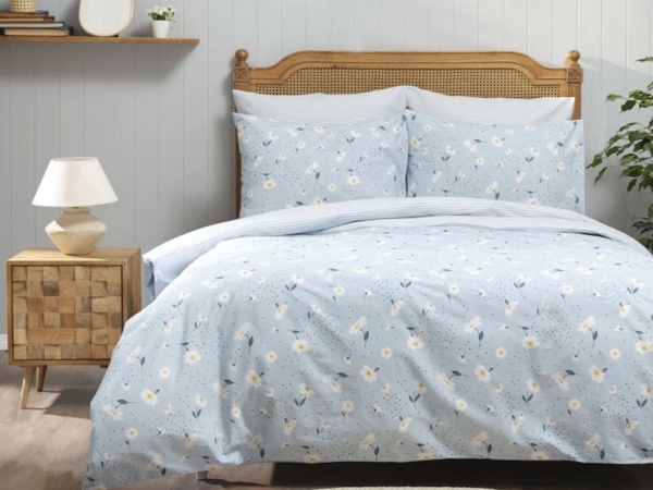 2 Pieces Daisy Single Duvet Cover Set 160 x 220 cm - Mint