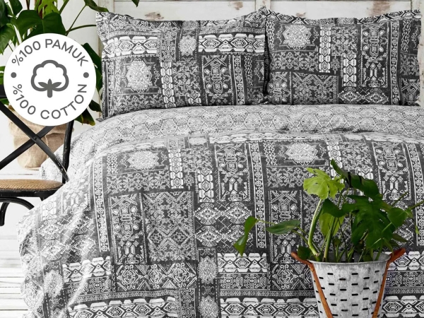2  Pieces Voleta Baby Bedspread Set 170 x 115 cm - Anthracite