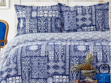 2 Pieces Colorido Baby Bedspread Set 170 x 115 Cm - Indigo