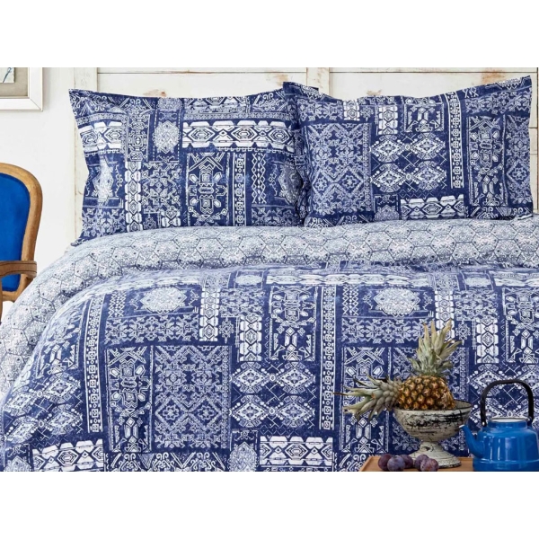 2 Pieces Colorido Baby Bedspread Set 170 x 115 Cm - Indigo