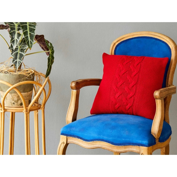 Pavia Filled Decorative Cushion 45 x 45 cm - Red