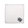 7 Pieces Nostalgia Table Cloth With Napkin Set - White / Indigo