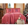 3 Pieces Softy Single Bedspread Set 160 x 220 cm - Red