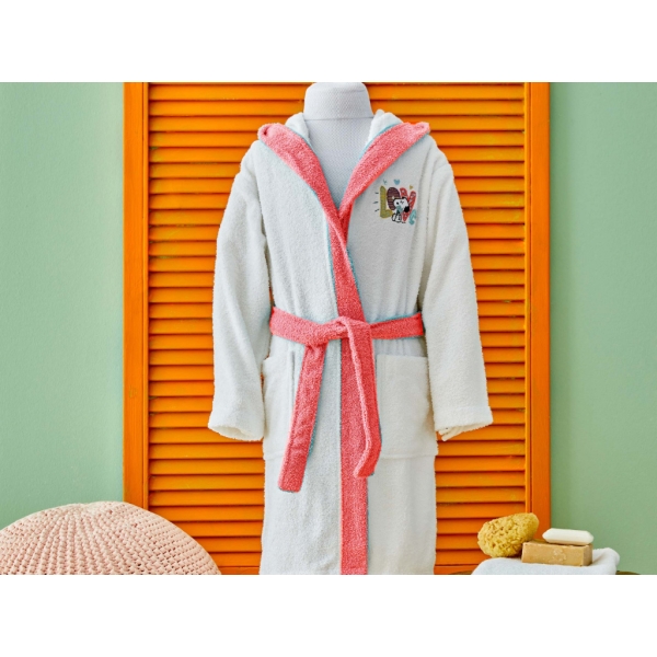 2 Pieces Peanuts Joe 4 - 6 years Bathrobe Set - White