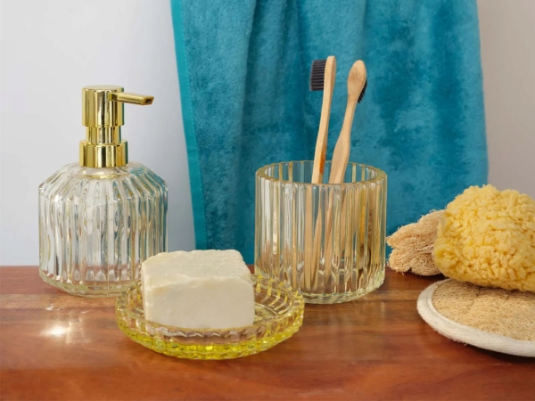 3 Pieces Line Bath Set - Yellow