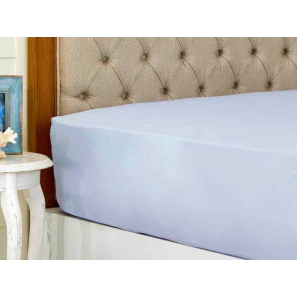 Combed Double Bed Sheet 240 x 260 cm - Blue