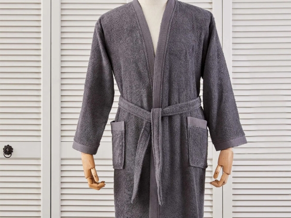 Nautica Pruva Cotton Bathrobe S / M - Anthracite