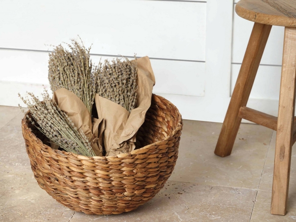 Lora Wicker Round Basket 40 cm - Brown